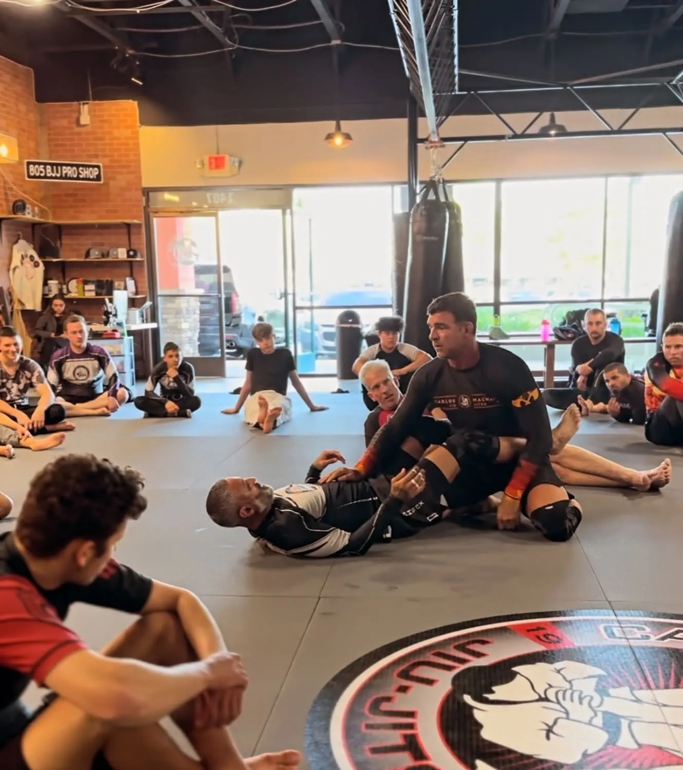 A Muay Thai striking class at 805 Combat Sports in Simi Valley