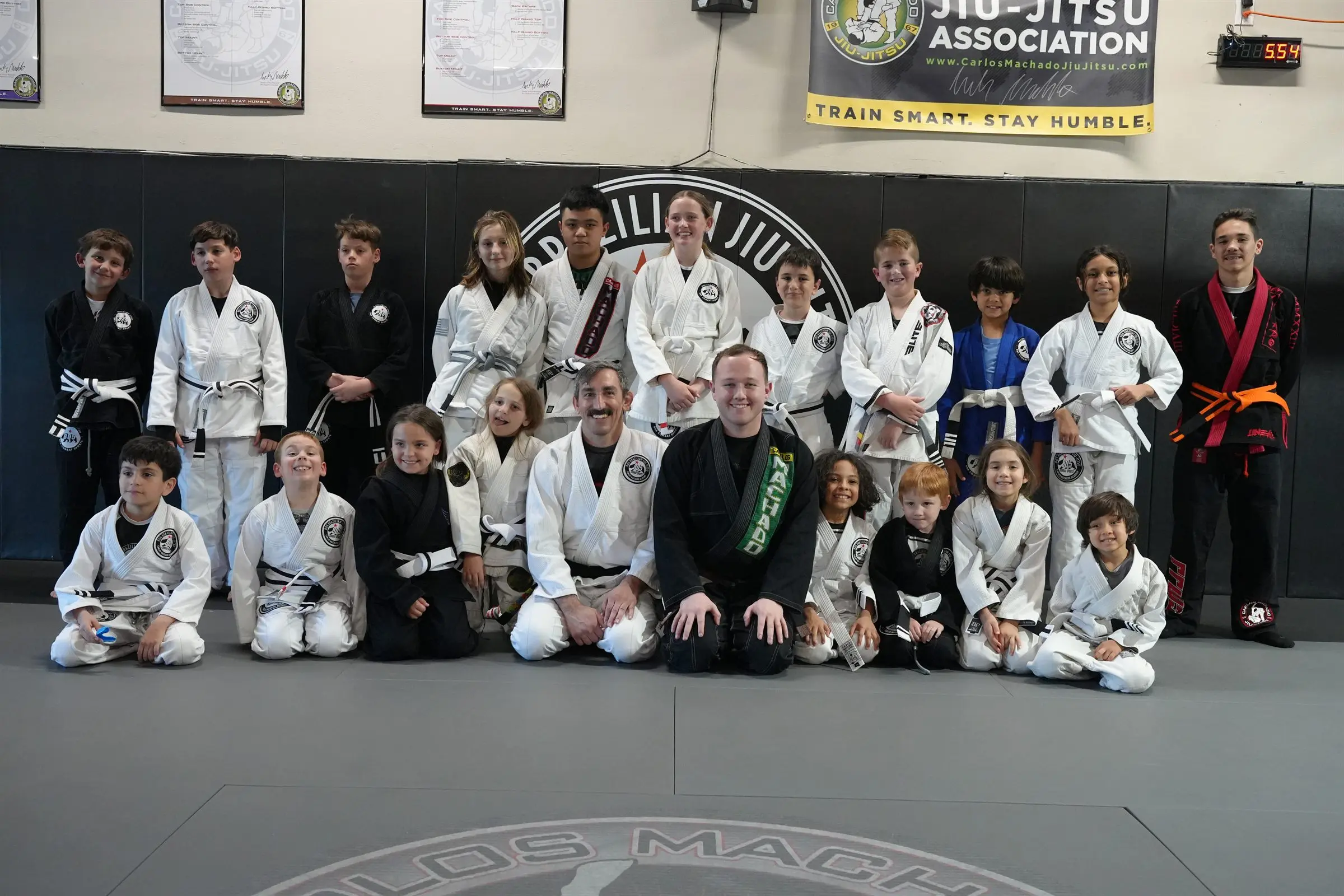 The kids team gathered together after class at 805 Combat Sports in Simi Valley