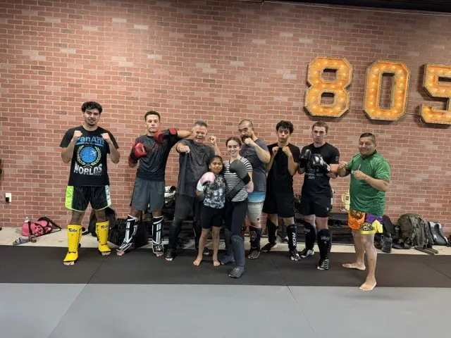The Muay Thai kickboxing class together at 805 Combat Sports in Simi Valley