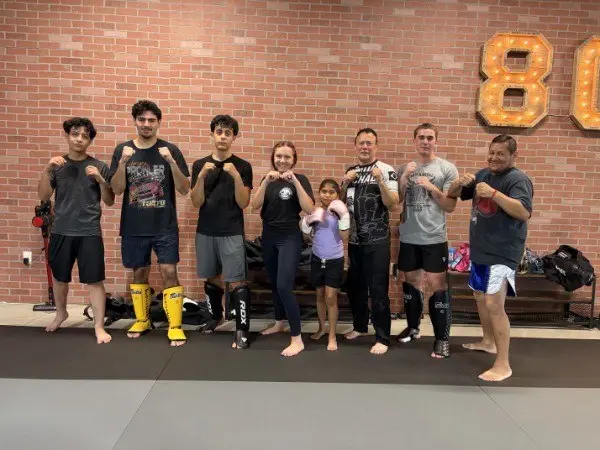 The Muay Thai class gathered after a striking session at 805 Combat Sports in Simi Valley