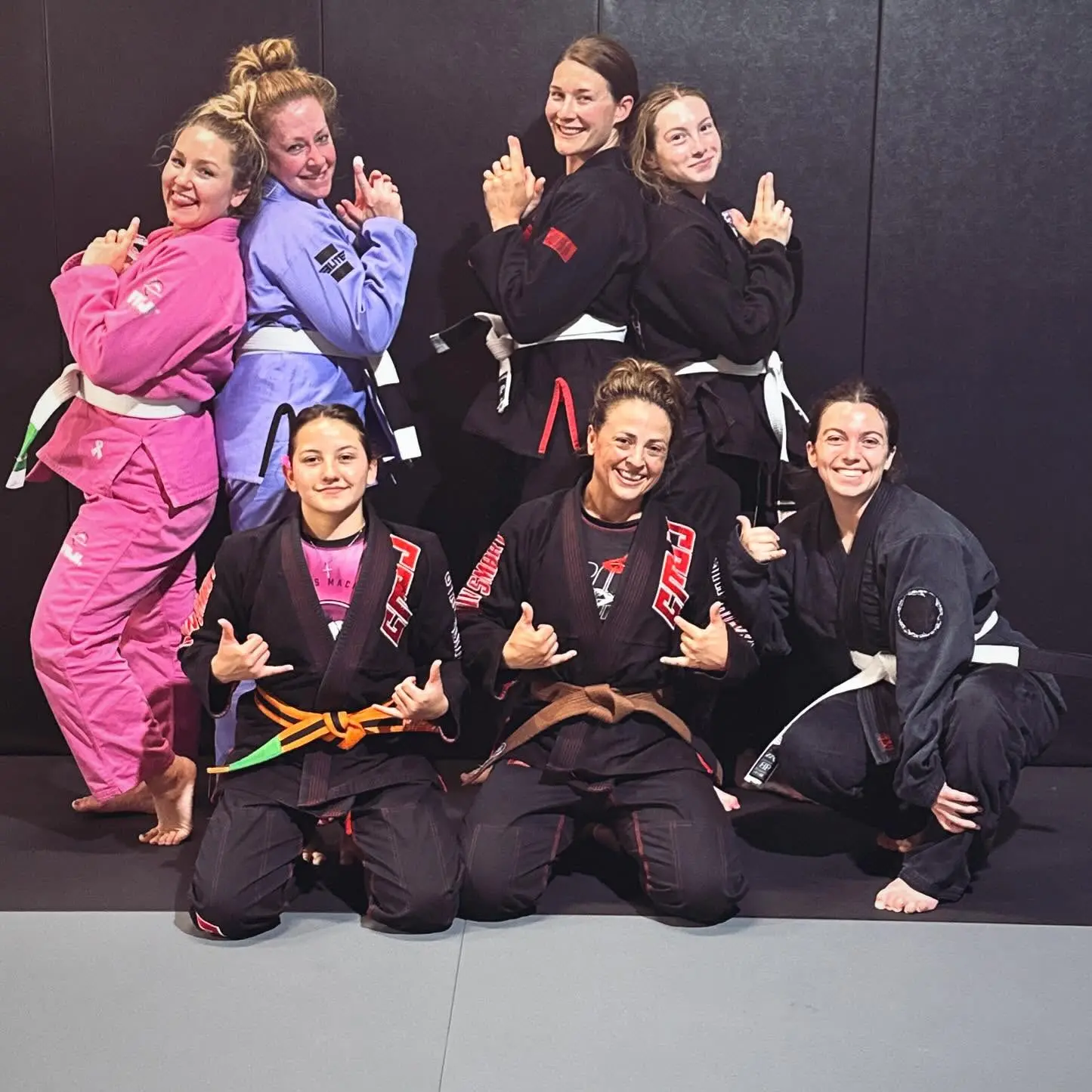 A woman training Brazilian Jiu-Jitsu at 805 Combat Sports in Simi Valley