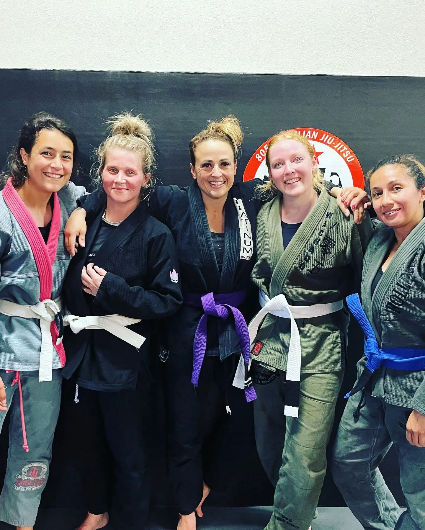 Women from the self-defense program together at 805 Combat Sports in Simi Valley